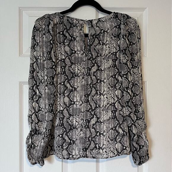 Dress Forum Shadow Stripe Python Print Blouse - Size S - Picture 6 of 8